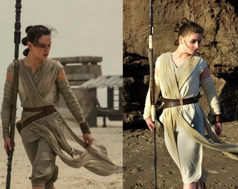 Rey Cosplay Star Wars: The Force AwakensThe Last Jedi Rey's Leather Belts Jakku Costume (DOUBLE BELTS ONLY)