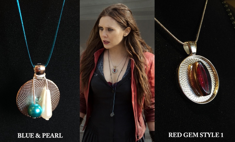 Wanda Maximoff/Scarlet Witch Cosplay Necklace Avengers Age of Ultron Costume Jewellary image 1