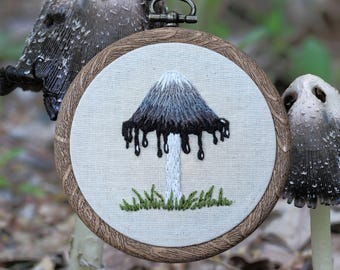 Inky Cap Mushroom - The Poison Garden Collection - Embroidery Kit