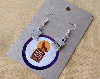 Embroidery Thread Haberdashery Notion Silver Earrings - Sewing, Embroidery, Needlework Themed Jewellery