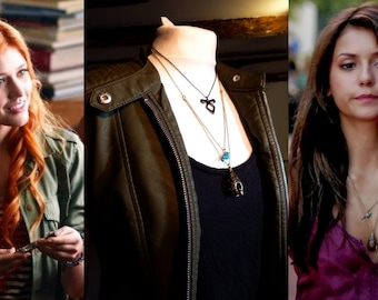 Clary Fray/Elena Gilbert Cosplay Blue Bird and Birdcage Necklace Shadowhunters/Vampire Diaries Costume Jewellary