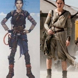 Rey Cosplay Star Wars: The Force AwakensThe Last Jedi Rey's Leather Belts Jakku Costume DOUBLE BELTS ONLY image 7