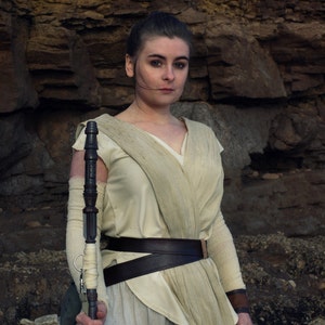 Rey Cosplay Star Wars: The Force AwakensThe Last Jedi Rey's Leather Belts Jakku Costume DOUBLE BELTS ONLY image 6