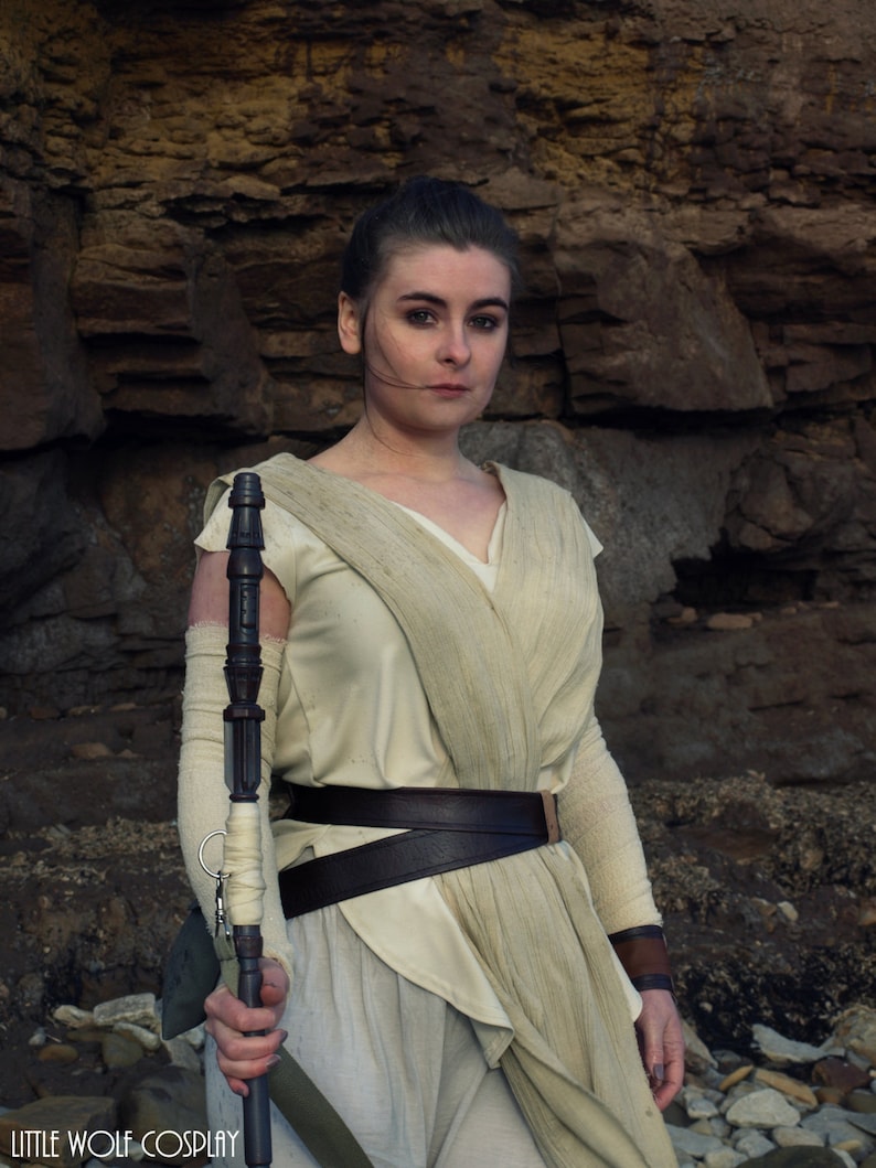 Rey Cosplay Star Wars: The Force AwakensThe Last Jedi Rey's Leather Belts Jakku Costume DOUBLE BELTS ONLY image 6