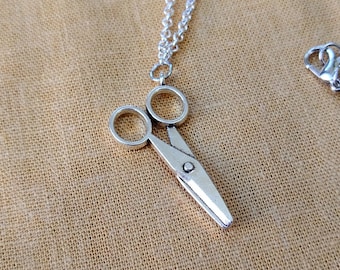 Scissors Haberdashery Notion Silver Necklace - Sewing Themed Jewellery