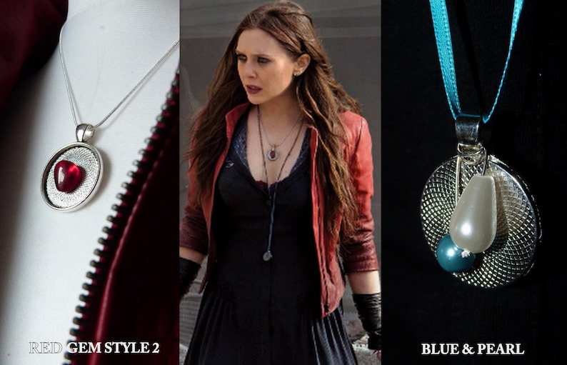 Wanda Maximoff/Scarlet Witch Cosplay Necklace Avengers Age of Ultron Costume Jewellary image 3