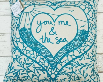 You, Me & the Sea cushion