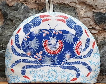 Blue crab tea cosy