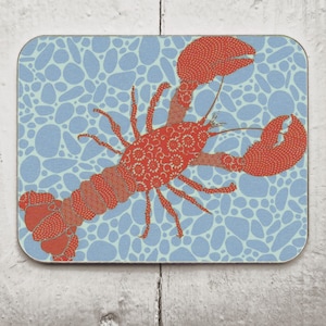 Lobster Coasters - Coastal Drink Mats, Set of 4