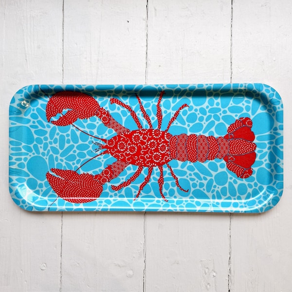 Lobster Melamine Tray: Coastal Scottish Decor