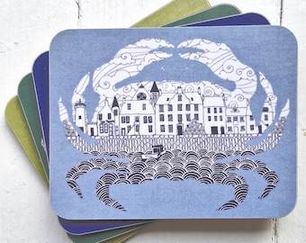 Crab coasters