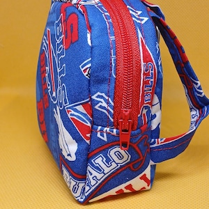buffalo bills mini backpack NFL Clear Small dual side mesh pockets Buffalo Bills Kids Backpack -