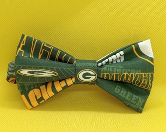 Greenbay Packers cotton fabric neck adjustable bowtie