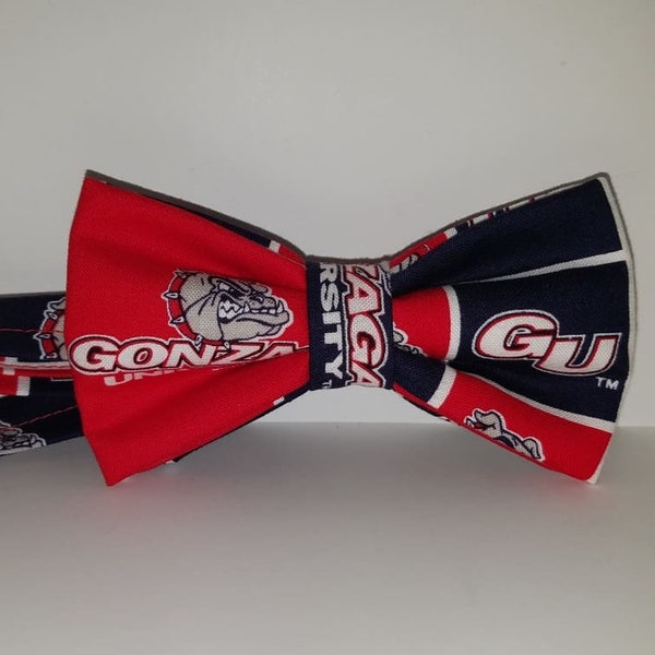 Gonzaga cotton fabric neck adjustable bow tie