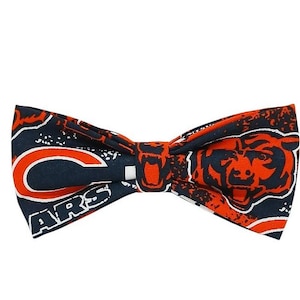 Chicago Bears cotton fabric neck adjustable bow tie
