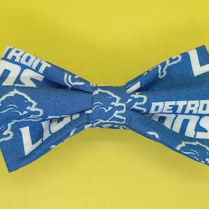 Detroit  Lions cotton fabric neck adjustable bow tie