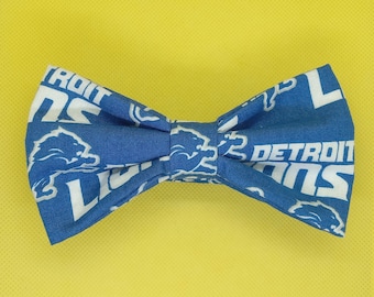 Detroit  Lions cotton fabric neck adjustable bow tie