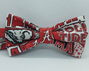 Alabama cotton fabric neck adjustable bowtie