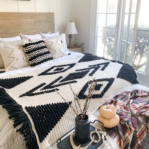 Diamonds and Fur Throw- PDF Crochet Pattern