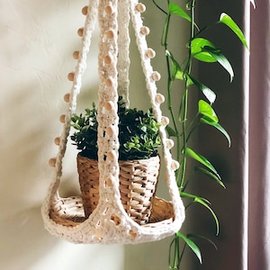 Sun Palm Plant Hanger- Digital Crochet Pattern- PDF File Format