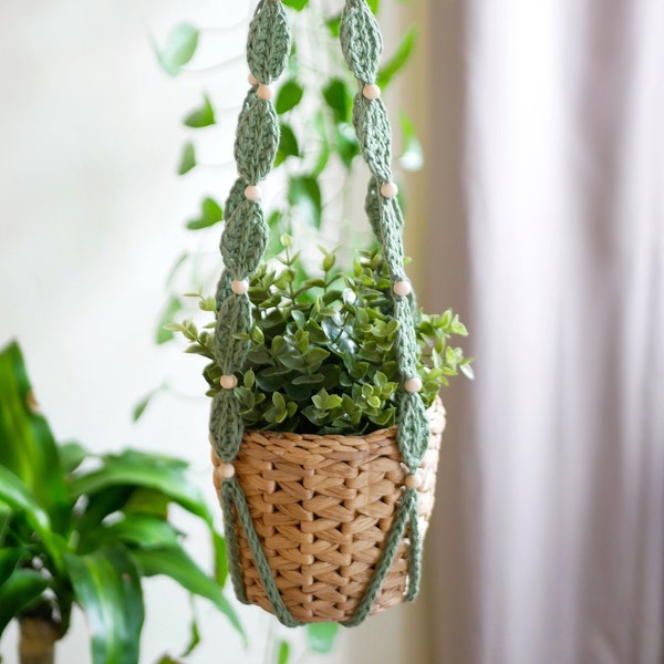 Sage Plant Hanger- Digital Crochet Pattern- PDF File Format