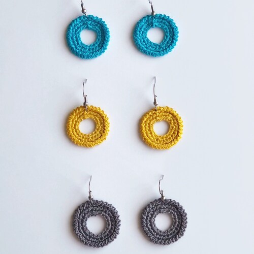 Amelia Earrings Digital Crochet Pattern PDF File Format - Etsy