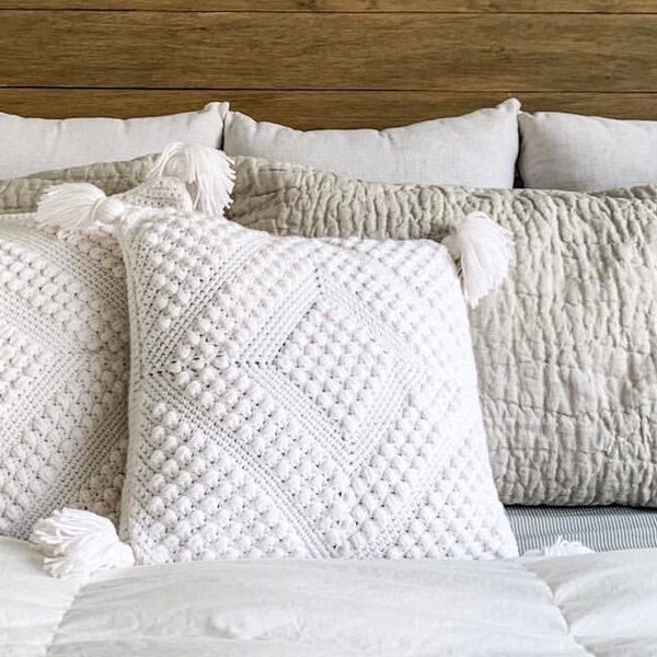 Crochet Pillow Sham Etsy