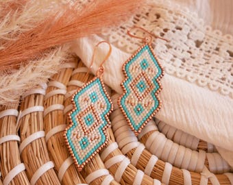 Desert Lantern Earrings- PDF Brick Stitch Pattern