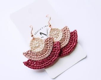 Iridiana Earrings-  Digital Crochet Pattern, PDF File Format