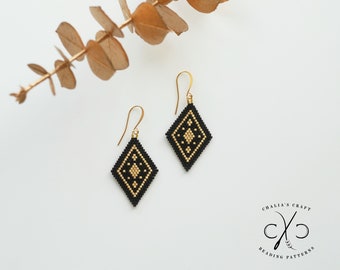 Diamond Sky Earrings- PDF Brick Stitch Pattern