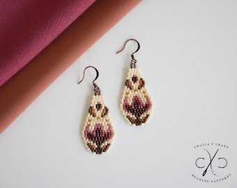 Faewoven Blossom Earrings- PDF Brick Stitch Pattern