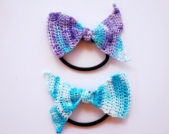 Mermaid Bow Hair Tie - Digital Crochet Pattern- PDF File Format