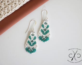 Fernshade Flora Earrings- PDF Brick Stitch Pattern