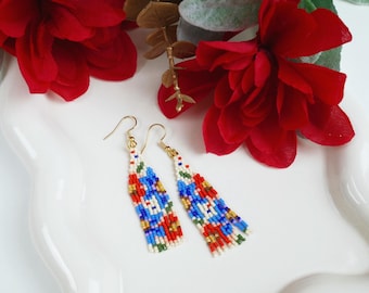 Flower Garden Earrings- PDF Brick Stitch Pattern