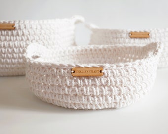 Linden Basket Set- Nesting Baskets- Digital Crochet Pattern- PDF File Format