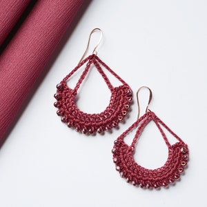 Jasmine Earrings- Digital Crochet Pattern, PDF File Format