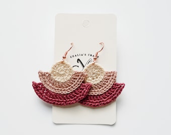 Iridiana Earrings-  Digital Crochet Pattern, PDF File Format