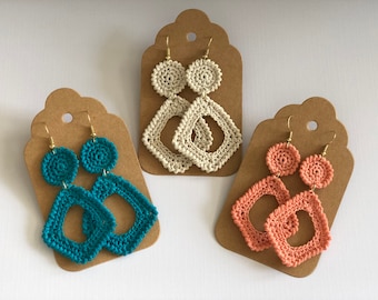 Julia- Earrings- Digital Crochet Patterns- PDF File Format