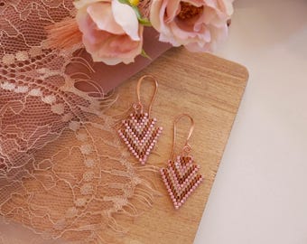 Amber Peak Earrings- PDF Brick Stitch Pattern