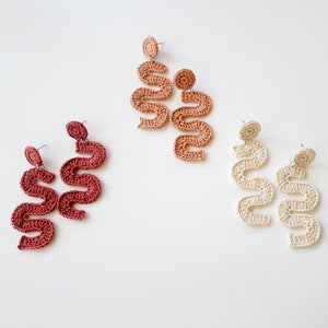 Squiggle Earrings - PDF Crochet Pattern