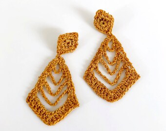 Elizabeth Earrings- Digital Crochet Pattern, PDF File Format