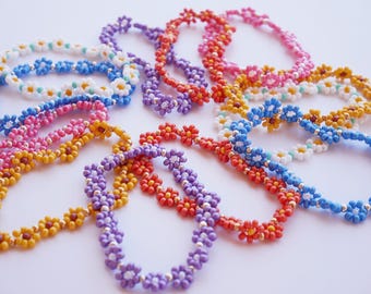 Stretchy Flower Bracelets- Handmade Item