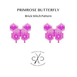 Primrose Butterfly- PDF Brick Stitch Pattern