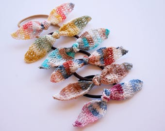 Bunny Bow Hair Tie - Digital Crochet Pattern- PDF File Format