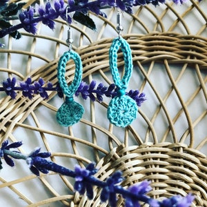 Summer Rain- Earrings- Digital Crochet Pattern- PDF File Format