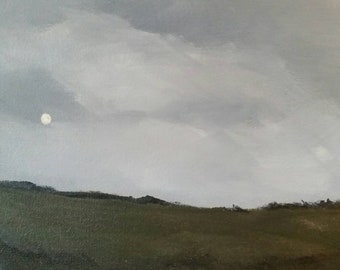 Moon Over The Delta - Acrylic Painting