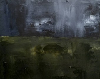 Deluge - Cold Wax And Oil Painting