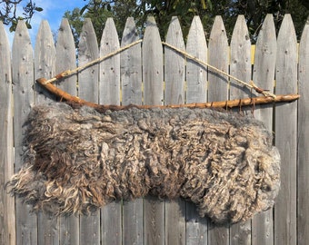 Felted Sheep Fleece Wall Hanging