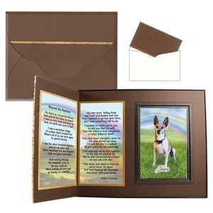 Pet Memorial Frame, Pet Remembrance Gift,  Beyond the Rainbow Poem