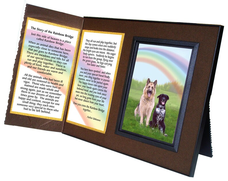 Dog Memorial Frame rainbow Bridge Poem Etsy